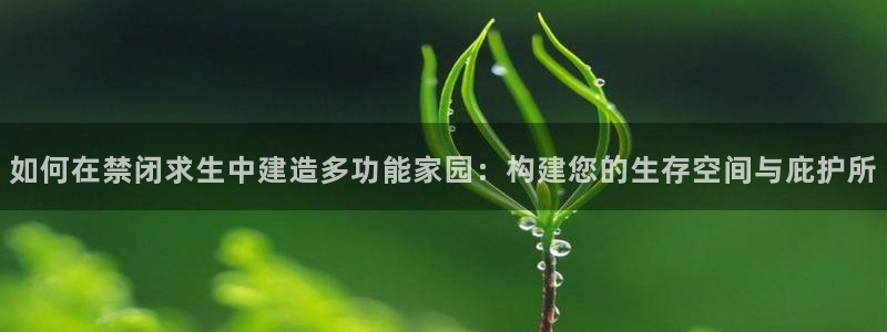 威九国际最近的视频：如何在禁闭求生中建造多功能家园：构建您的生存空间与庇护所